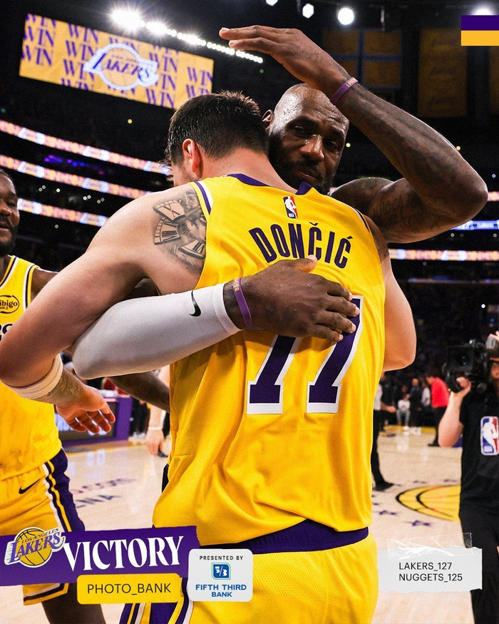 东契奇砍下三双率湖人险胜掘金