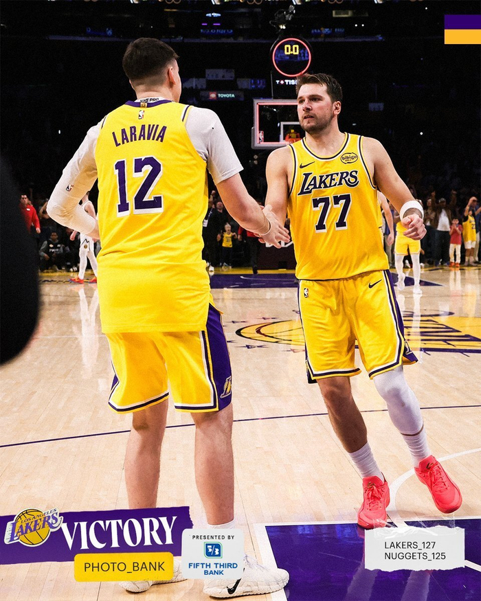 东契奇砍下三双率湖人险胜掘金