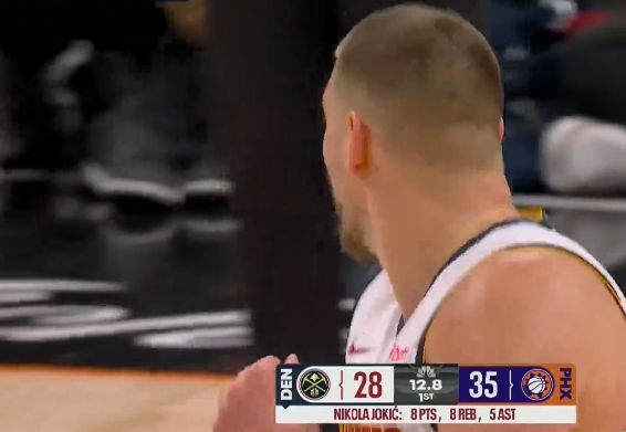 约基奇首节全能表现难助掘金逆转太阳