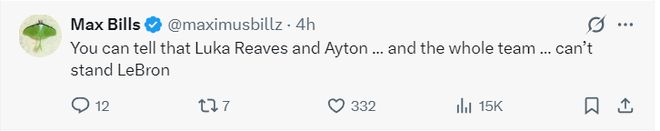 詹姆斯缺席湖人防守数据飙升 东契奇里夫斯组合